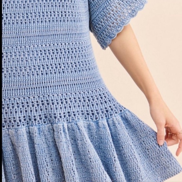 Free People Unique Crocheted Cotton Mini - Picture 11 of 13